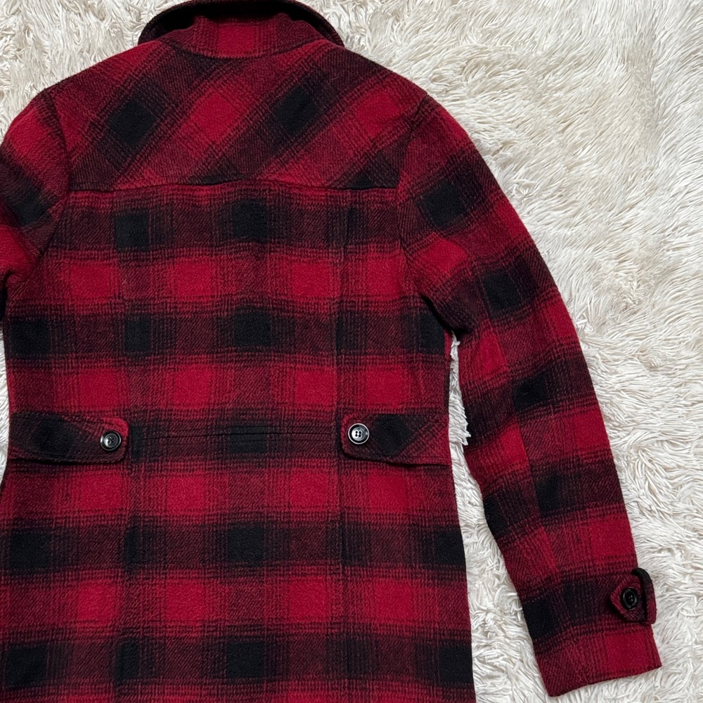 ๐2X HP๐ Weatherproof Plaid Peacoat ๐ Red & Black - Picture 11 of 16